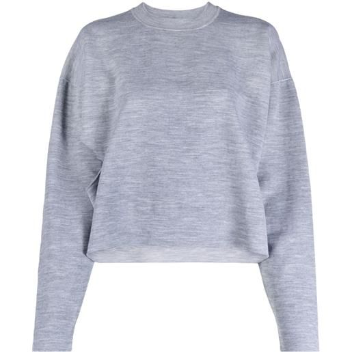FENDI maglione crop con dettaglio cut-out - grigio