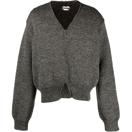 Magliano cardigan con scollo a v - grigio