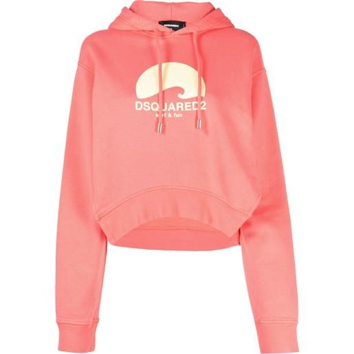 DSQUARED2 felpa con cappuccio - rosa
