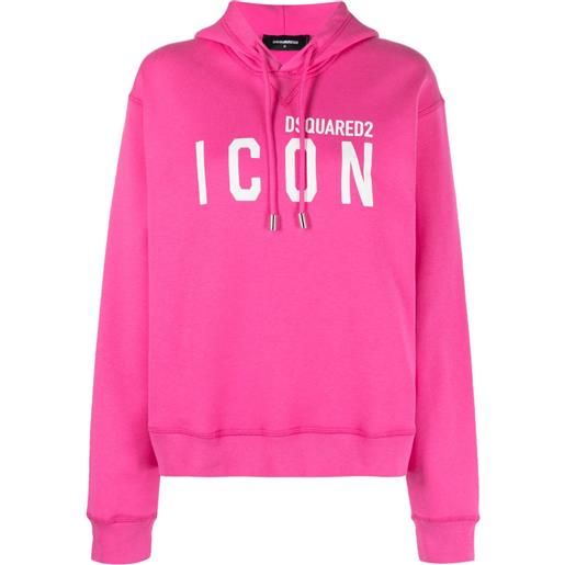 DSQUARED2 felpa icon cool con cappuccio - rosa