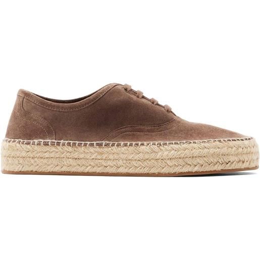 JW Anderson espadrilles stringate con suola rialzata - marrone