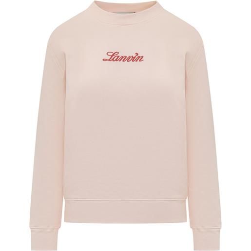 Lanvin felpa con ricamo - rosa