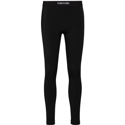 TOM FORD leggings con banda logo - nero