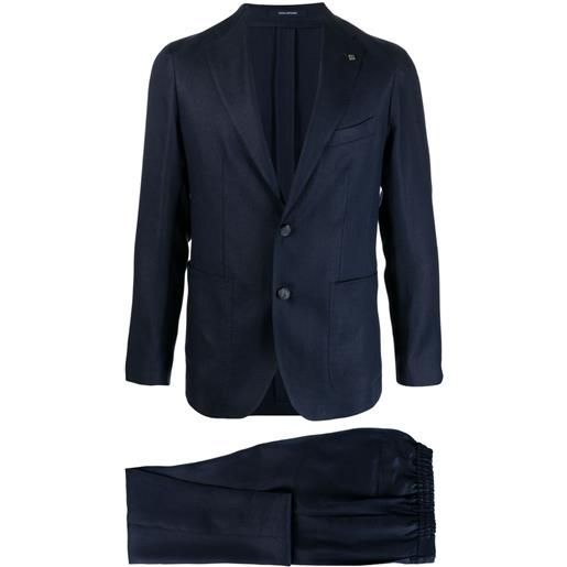 Tagliatore completo monopetto con applicazione - blu