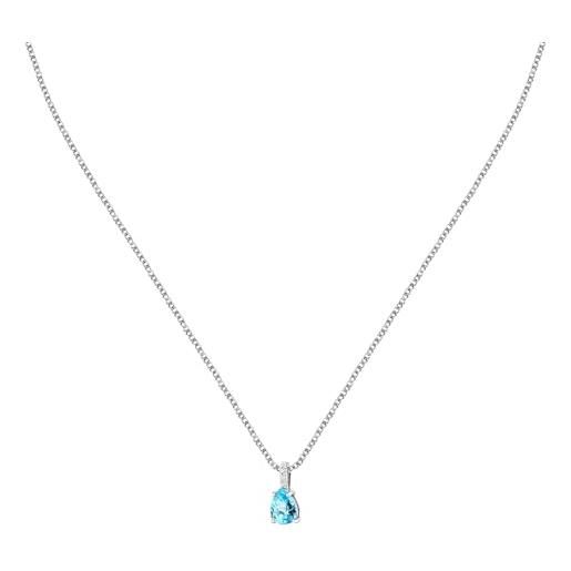 Morellato collana donna in argento 925% riciclato, zirconi, collezione tesori - saiw192