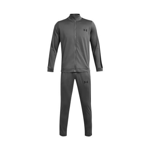 Under Armour ua knit track suit, tuta da allenamento uomo, castlerock, s
