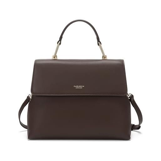 Aspinal of London Large Leather Stella Cross-Body Satchel Bag in Brown | UK