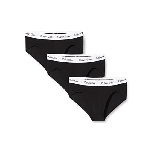Calvin Klein 3p lr trunk 1u87903841, boxer a vita bassa uomo, 001 black - black, l