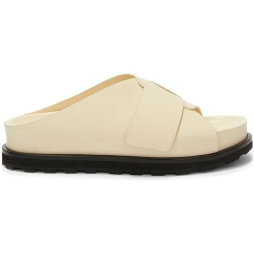 Jil Sander sandali slides con plateau - toni neutri
