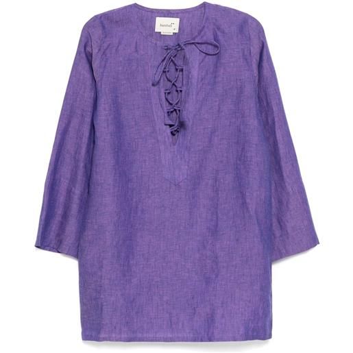 Bambah blusa con nodo - viola