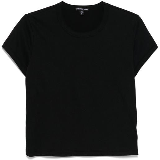 James Perse t-shirt in jersey a maniche corte - nero