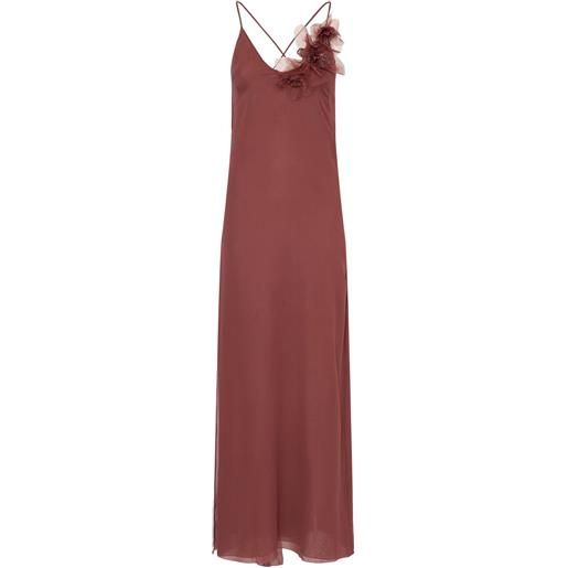 BLUMARINE vestito in georgette con fiori