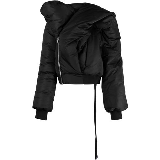 Rick Owens DRKSHDW bomber imbottito doll asimmetrico - nero
