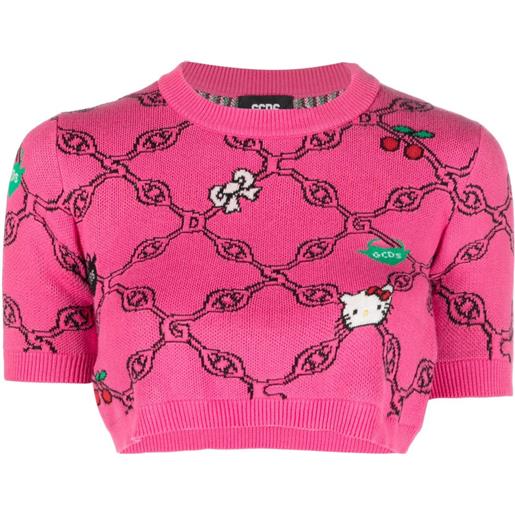 GCDS top con stampa - rosa