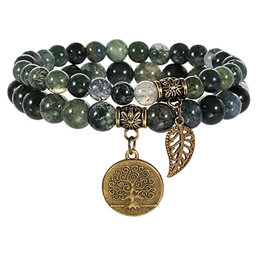 Bulinlin Bracciale Donna In Agata Naturale – Perle Multistrato Con Dettagli In Argento – Gioiello Elegante E Anallergico, Idea Regalo San Valentino - 3