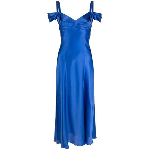 Alberta Ferretti abito drappeggiato - blu
