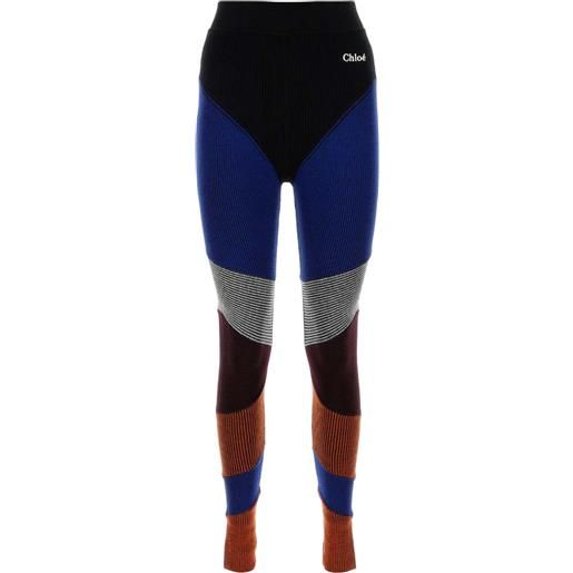 Chloé leggings a vita alta - blu