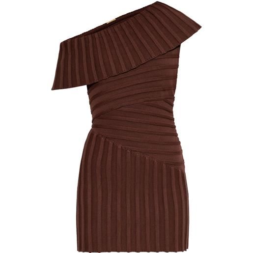 Cult Gaia abito corto monospalla - marrone
