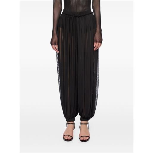 Atu Body Couture set con pantaloni in rete - nero