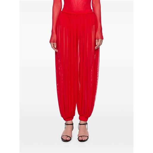 Atu Body Couture set con pantaloni in rete - rosso