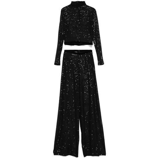 Atu Body Couture pantaloni con paillettes - nero