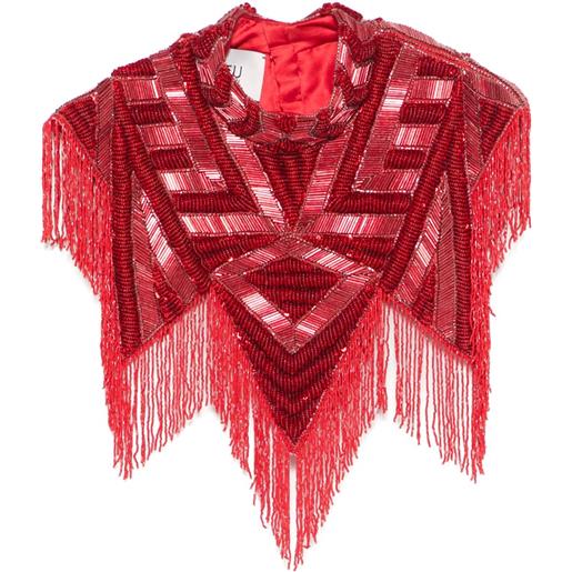 Atu Body Couture top con perline - rosso