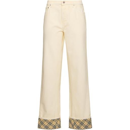 BURBERRY jeans dritti in denim di cotone