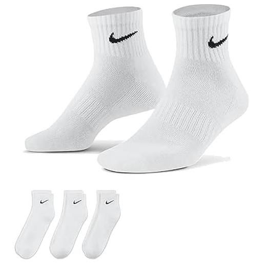 Nike swoosh dri-fit crew socks - calzini numerici, taglia 46, 50, regolari, colore bianco/nero, bianco, bianco, xl = 46 - 50