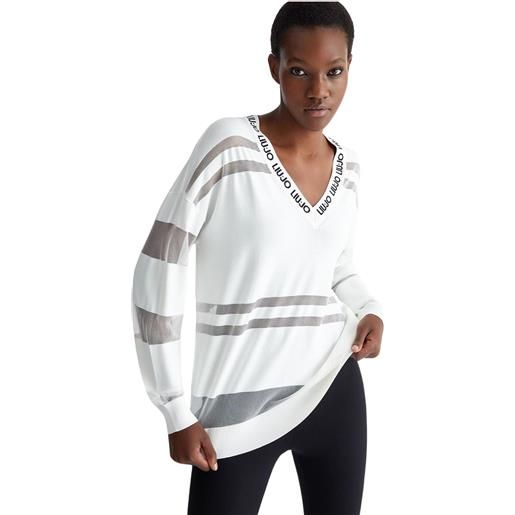 LIU JO ta4222ms36l - maglia - liu jo bianco