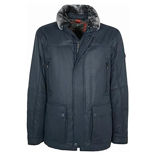 SEA BARRIER giaccone pesante con pelo al collo estraibile invernale in alcantara imbottito uomo profumatore saggio omaggio grigio 4xl