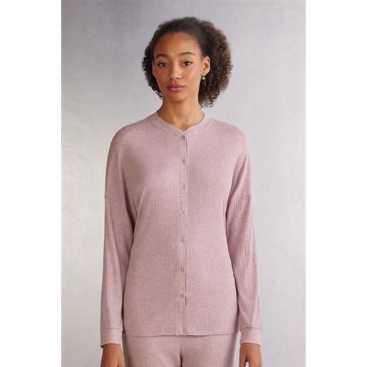 Intimissimi maglia manica lunga aperta davanti in modal chic comfort rosa scuro