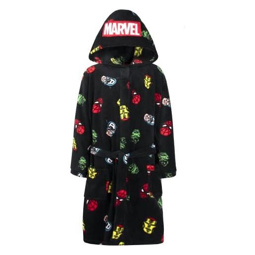 Marvel - accappatoio per bambini - vestaglia per bambini - accappatoio design superheroes - taglia 7/8 anni - merce ufficiale