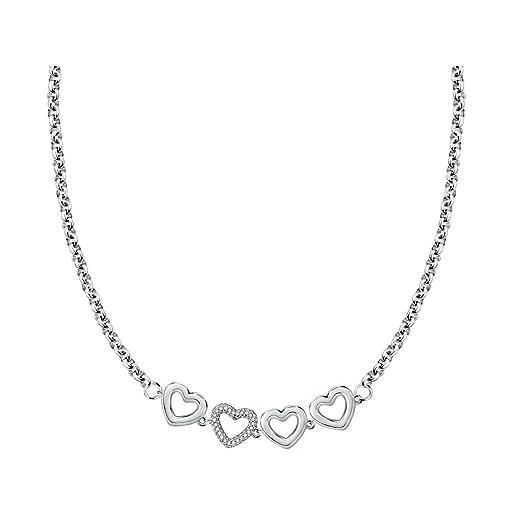 Morellato bagliori savo30 - collana da donna in acciaio con cristalli
