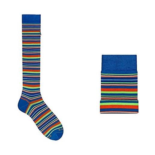 Gallo calza lunga uomo in cotone leggerissimo fantasia righine colore topazio tg 40-45 art. Ap509588