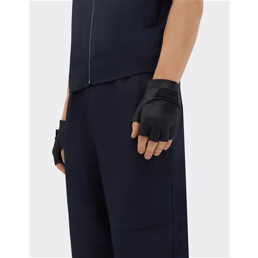 Ferrari guanti fingerless in nappa - guanti navy xs