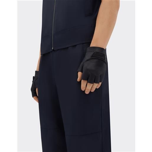 Ferrari guanti fingerless in nappa - guanti navy m