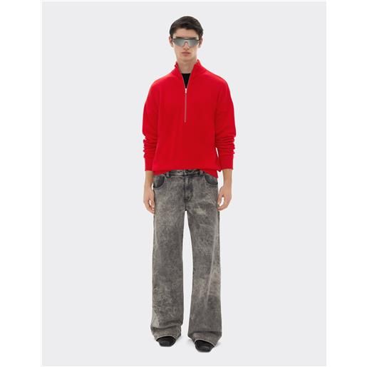 Ferrari maglione in cashmere con zip - male maglieria e felpe rosso dino 44