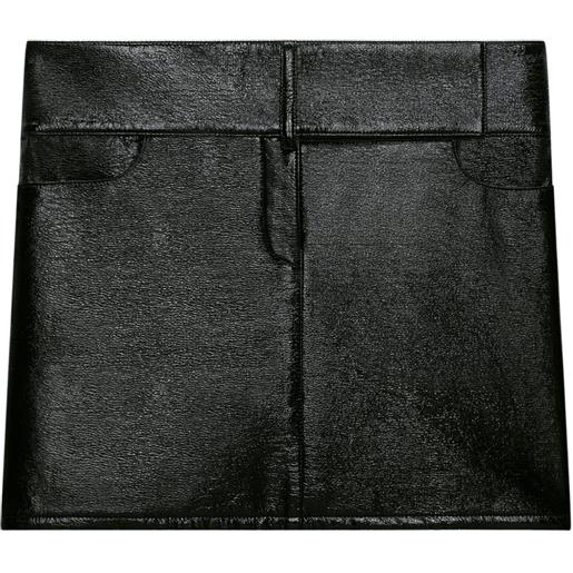 Courrèges minigonna con cintura - nero
