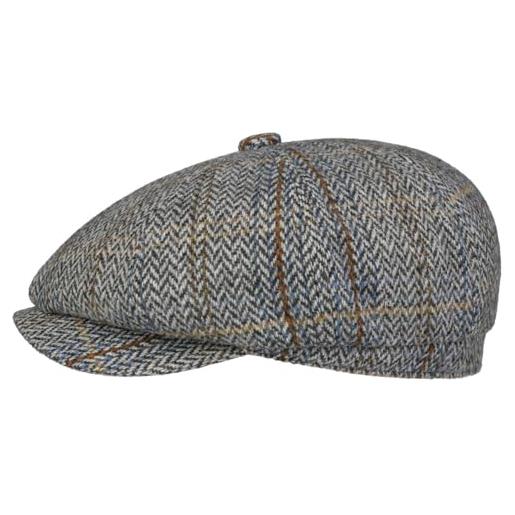 LIPODO coppola littlehampton uomo - berretto newsboy con visiera, fodera autunno/inverno inverno - l (59-60 cm) grigio