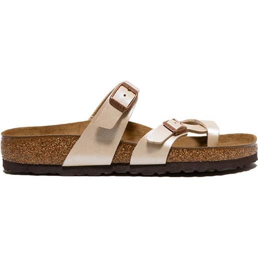 Birkenstock sandalo infradito mayari in birko-flor* bianco perla