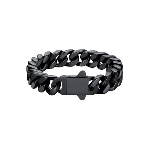 1-6 Bracciale da uomo con catena cubana con nome personalizzato in acciaio inossidabile, regalo per la festa del papà per il marito - Italia