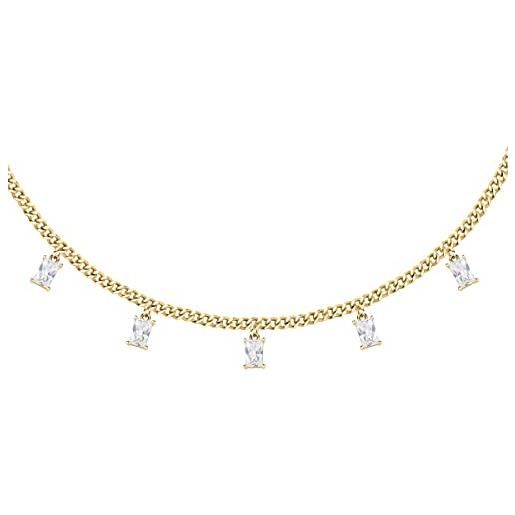 Morellato baguette collana donna in ottone, zirconi - savp01