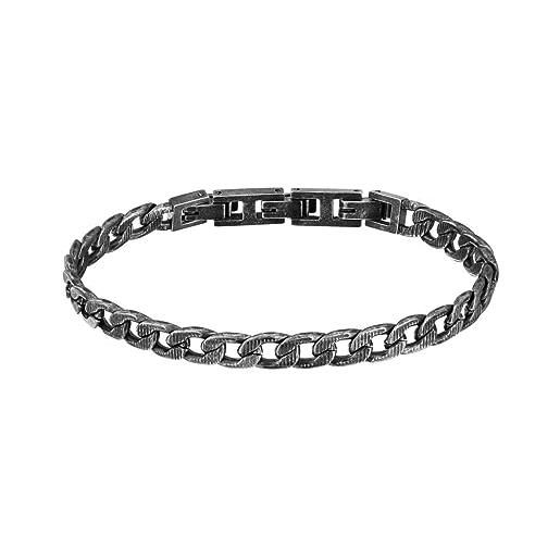 Morellato catene bracciale uomo in acciaio inossidabile con finitura anticata - satx28