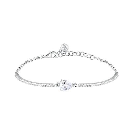 Morellato bracciale donna in argento 925% riciclato, zirconi, collezione tesori - saiw213