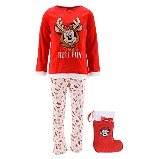 SUN CITY pigiama natalizio minnie mouse disney + calza befana in confezione - hu2017rosso