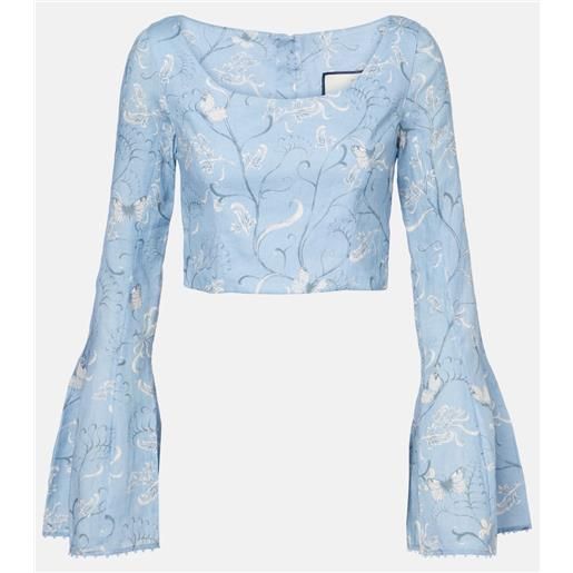 Agua by Agua Bendita top cropped limoncillo lymanopoda