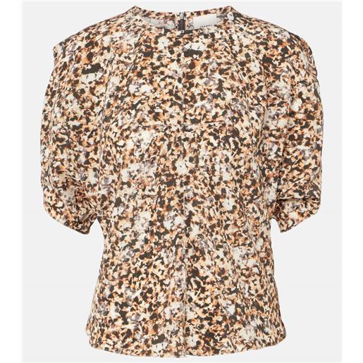 Isabel Marant blusa karlita in misto seta con stampa