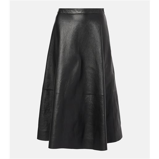 Balenciaga gonna midi in pelle