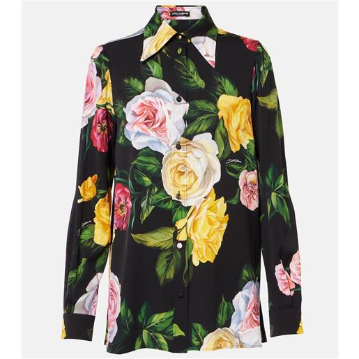 Dolce&Gabbana camicia in charmeuse di misto seta