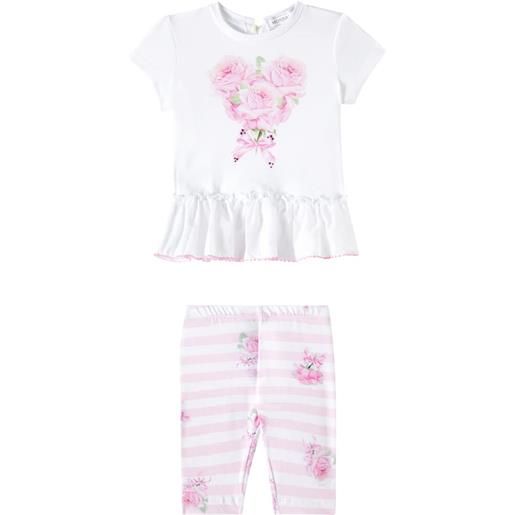 Monnalisa baby - top e leggings in misto cotone